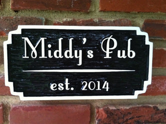 Old English Personalized Bar / Pub Sign  (BP10) - The Carving Company