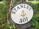 Personalized Nautical House Marker Sign with Last Name, Street Name, or House Name (LN38) - The Carving Company