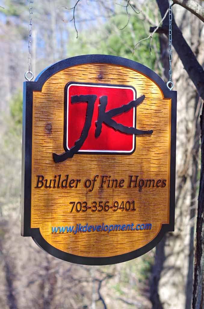 Cedar Carved Business Sign with Chiseled Background (B72) - The Carving Company