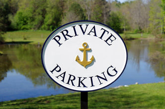 Parking Lot Signs with image - Customized for Business - Carved (B75) - The Carving Company