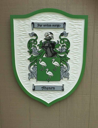 Custom Historic Family Crest Sign - Coat of arms (FC16) - The Carving Company
