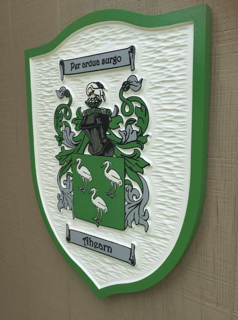 Custom Historic Family Crest Sign - Coat of arms (FC16) - The Carving Company
