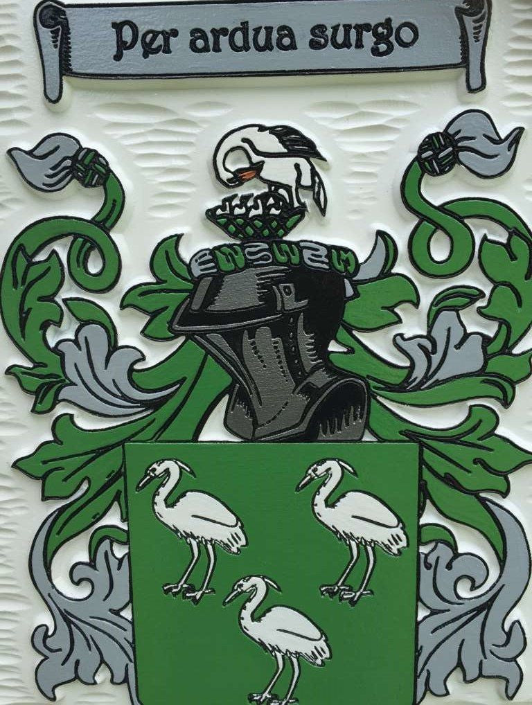 Custom Historic Family Crest Sign - Coat of arms (FC16) - The Carving Company