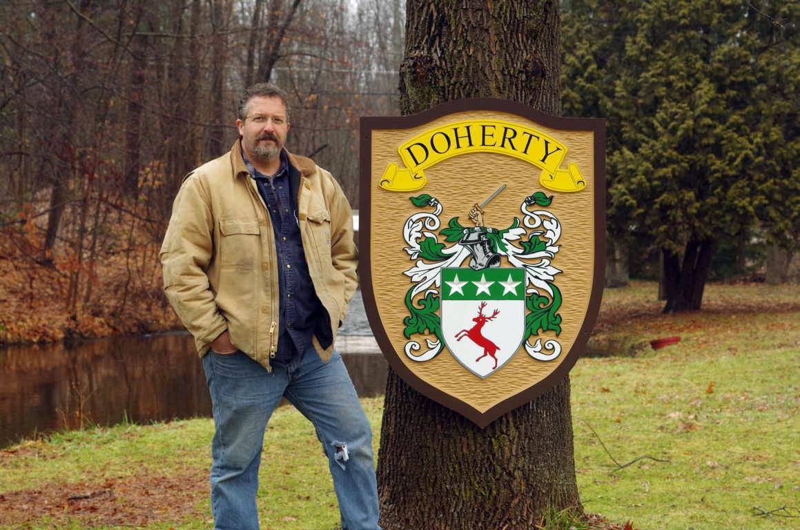 Family Crest / Coat of Arms / Clan Badge Custom Carved and Painted (FC18) - The Carving Company