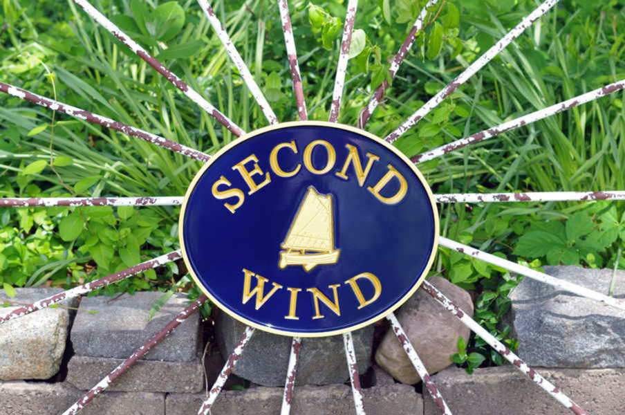 Personalized Nautical House Marker Sign with Last Name, Street Name, or House Name (LN38) - The Carving Company