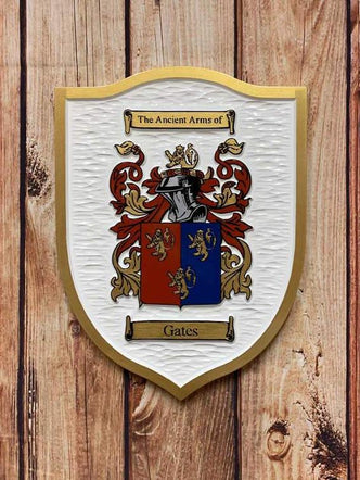 Add Your Own Family Crest / Coat of Arms / Family Shield Custom Carved (FC26) Family Crest Sign The Carving Company 