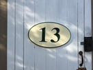 Custom Carved House Marker Number - Oval Street address Sign (A104) - The Carving Company