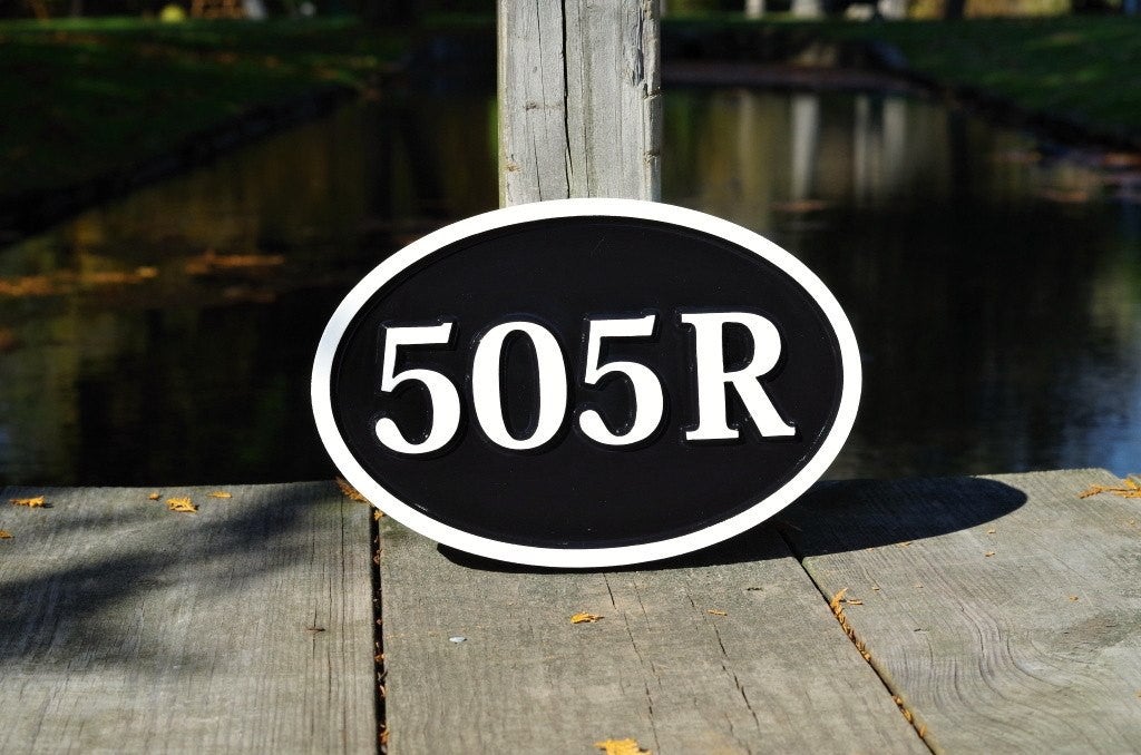 Custom Carved  House number and letter sign - made to order (A121) - The Carving Company