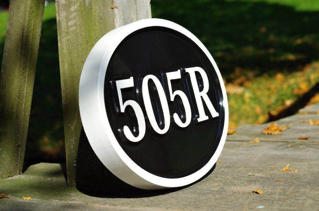 Custom Carved  House number and letter sign - made to order (A121) - The Carving Company