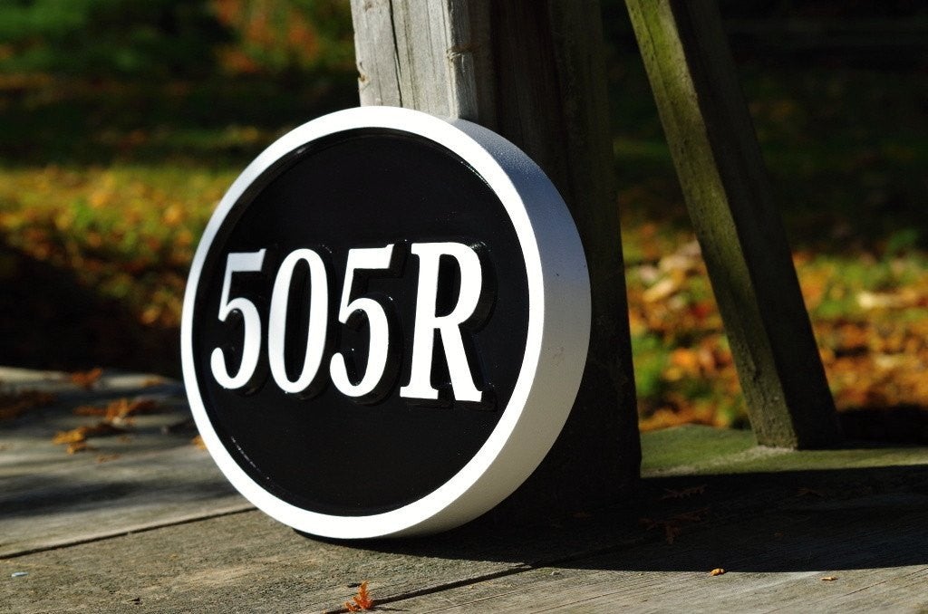 Custom Carved  House number and letter sign - made to order (A121) - The Carving Company