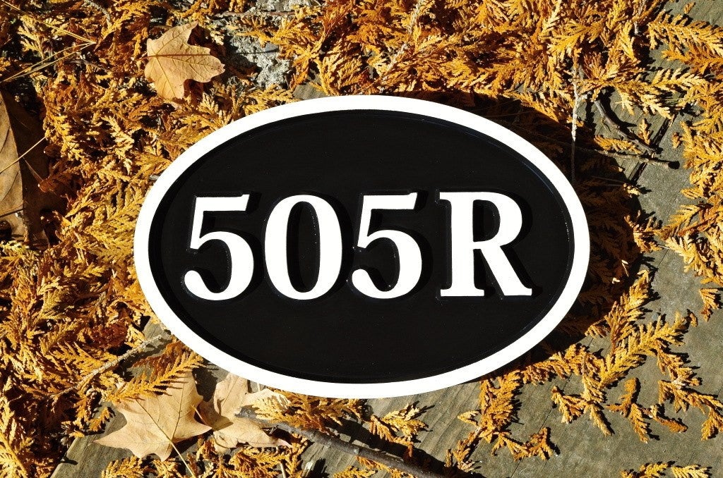 Custom Carved  House number and letter sign - made to order (A121) - The Carving Company