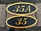 Custom Carved Oval House number / Street Address Sign - Made to Order (A10) - The Carving Company