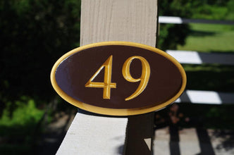 Custom Engraved House number Sign - Address Signs made to order (A110) - The Carving Company