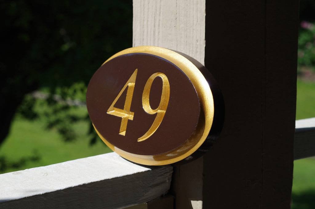 Custom Engraved House number Sign - Address Signs made to order (A110) - The Carving Company