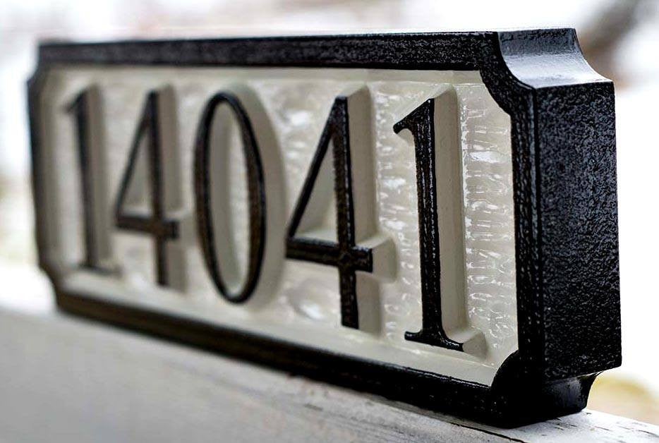 Custom Street Address Sign Rectangle / House number (A69) - The Carving Company
