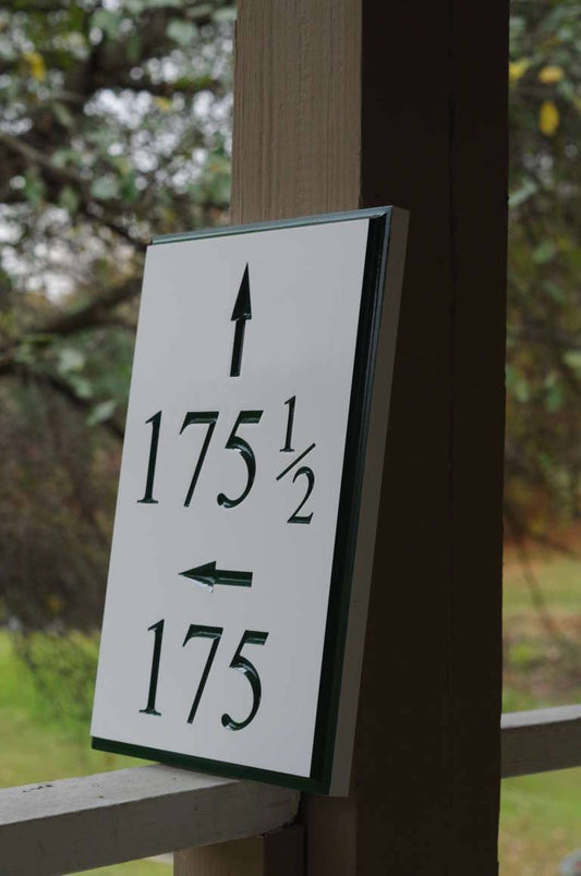 Multiple Numbers for House, Apartments, Condo's, Units with Arrow (A128) - The Carving Company