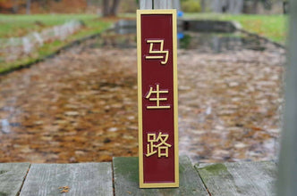 Custom sign with Chinese characters