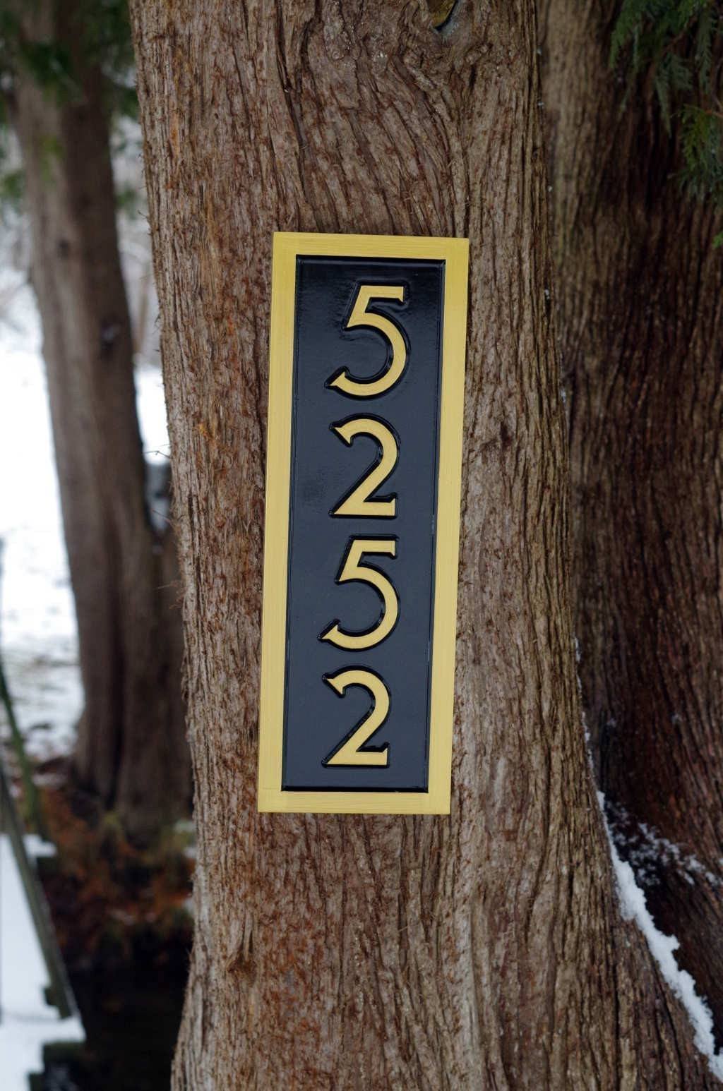 Horizontal or Vertical Custom Made House Number Plaque (A173) - The Carving Company