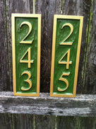 3 digit vertical house number signs