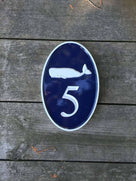 House number sign with anchor or other stock image weatherproof (A312) - The Carving Company
