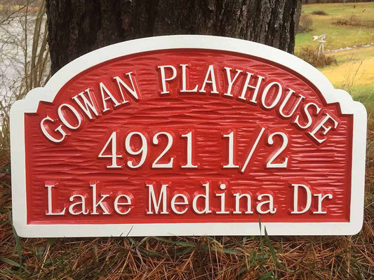 Child's Playhouse Sign with half number (K4) - The Carving Company