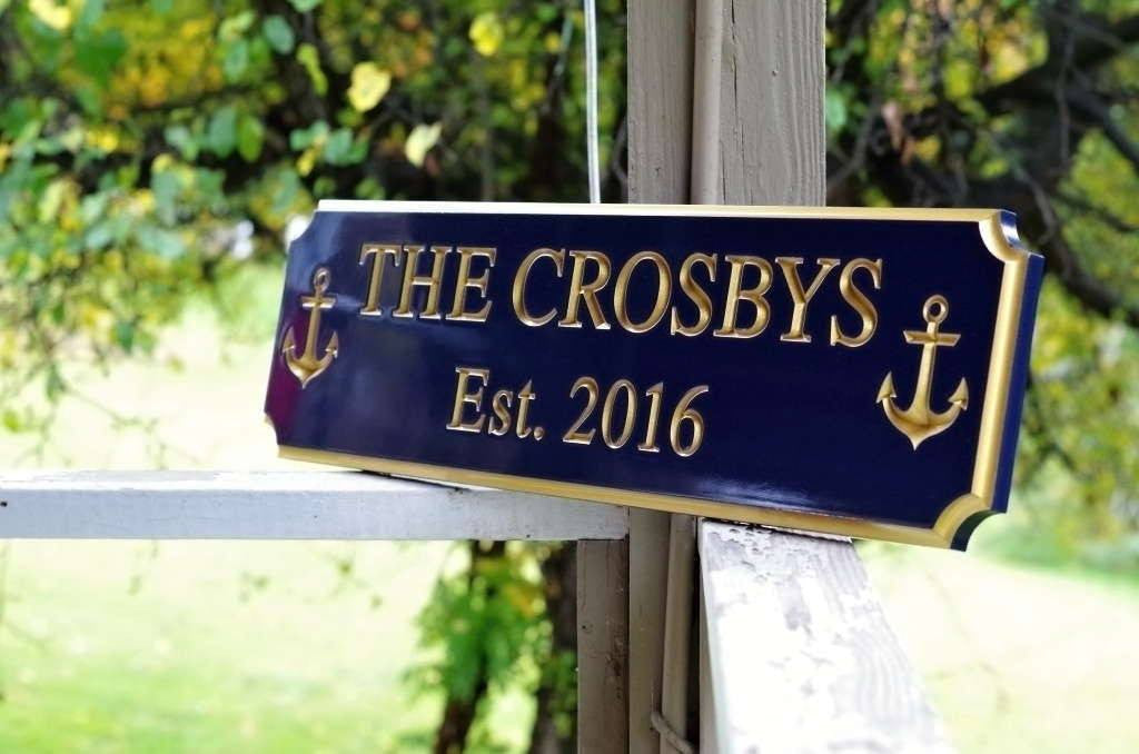 Last Name Entrance Sign - Custom image or engraving Personalized Gifts (LN37) - The Carving Company
