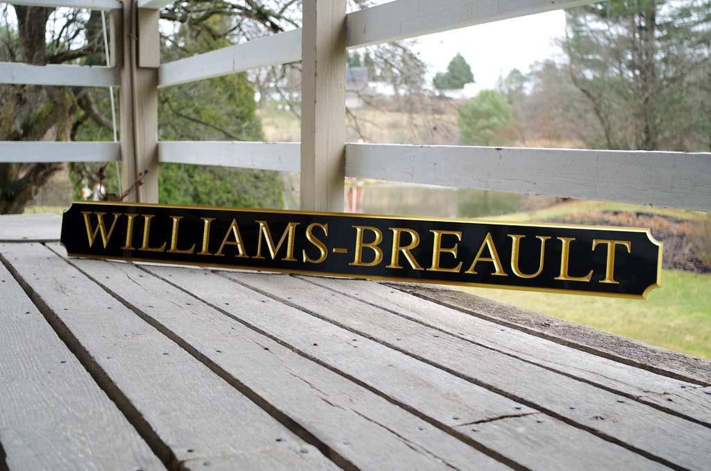 Classic Custom Carved Quarterboard sign - add your name (Q17) - The Carving Company