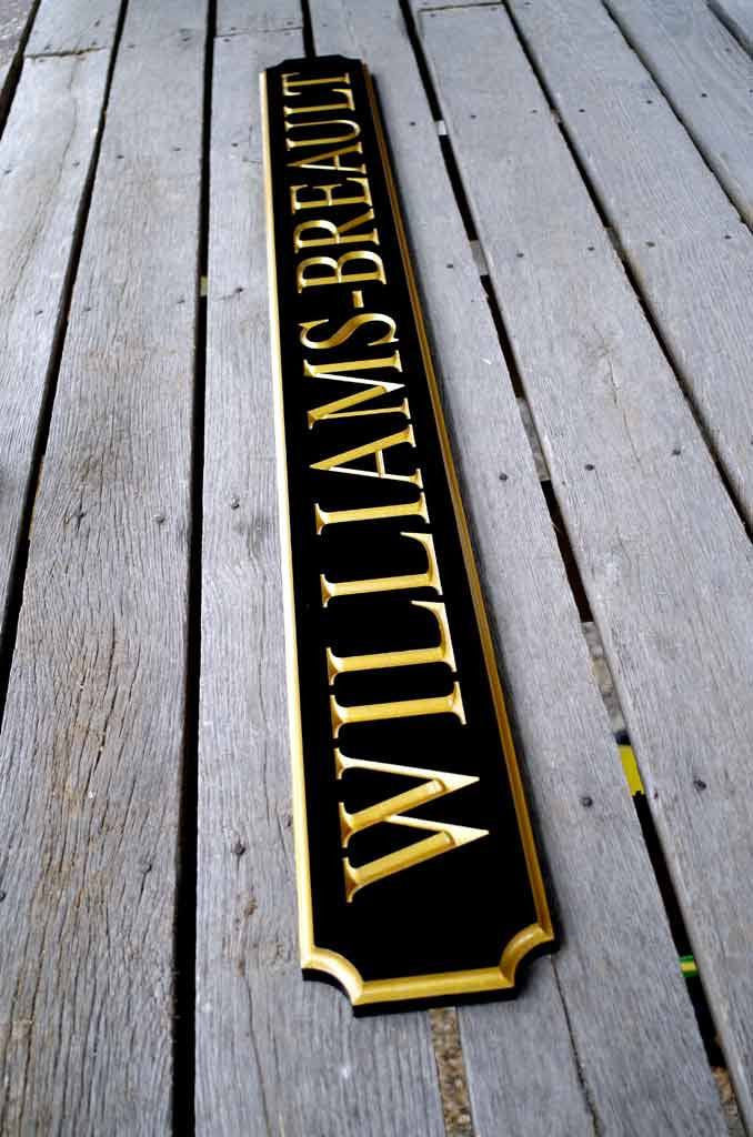 Classic Custom Carved Quarterboard sign - add your name (Q17) - The Carving Company
