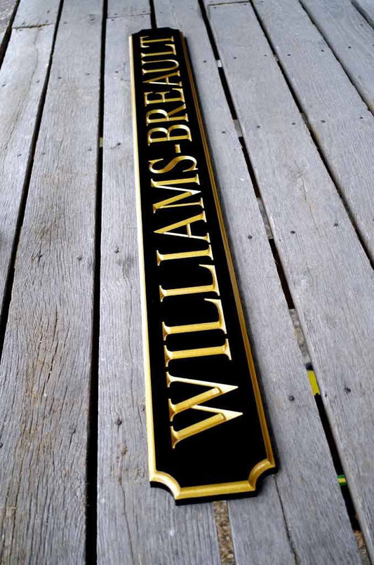 Classic Custom Carved Quarterboard sign - add your name (Q17) - The Carving Company