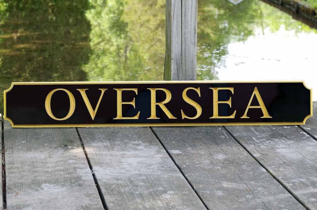 Classic Custom Carved Nantucket Quarterboard sign - add your