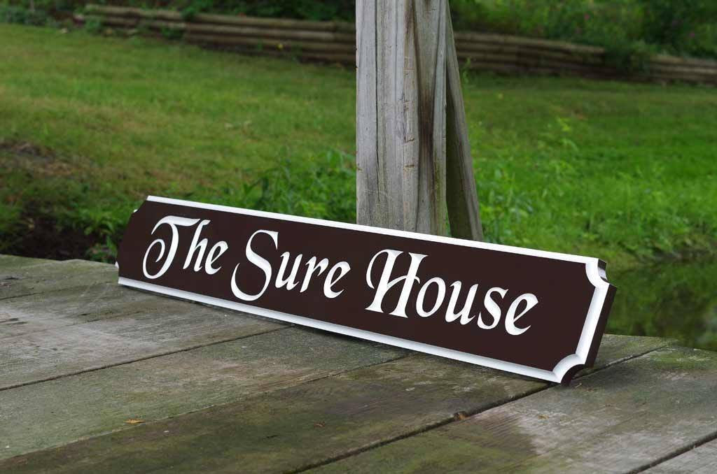 Classic Custom Carved Quarterboard sign - add your name (Q27) - The Carving Company