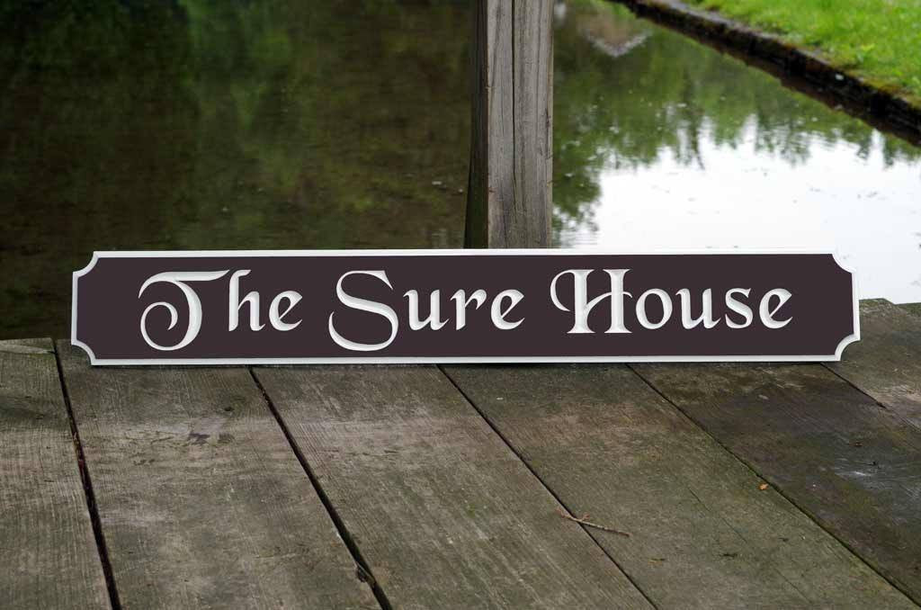 Classic Custom Carved Quarterboard sign - add your name (Q27) - The Carving Company