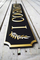 Custom Engraved Quarterboard sign with Starfish image - Add your name (Q34) - The Carving Company