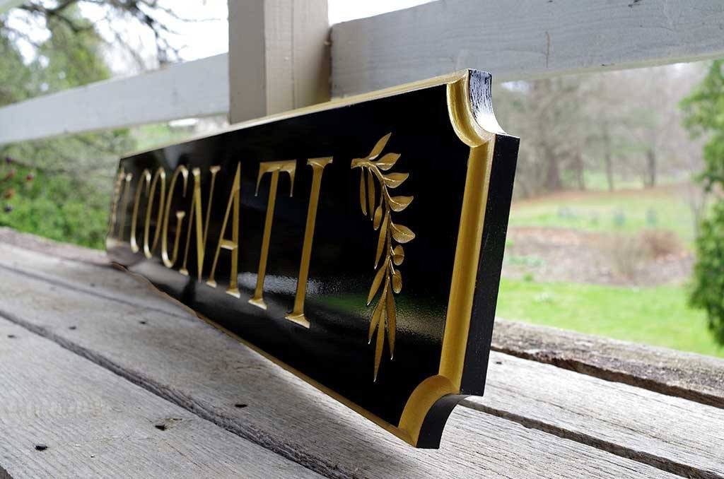 Custom Engraved Quarterboard sign with Starfish image - Add your name (Q34) - The Carving Company