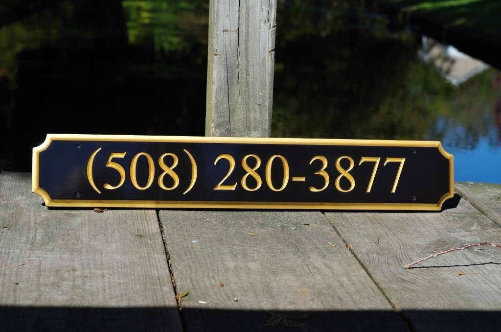 Custom Carved Quarterboard for Store front Business sign - with phone number (Q36) - The Carving Company