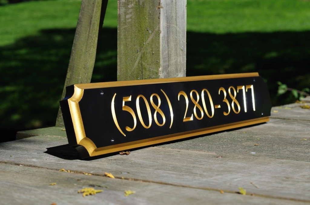 Custom Carved Quarterboard for Store front Business sign - with phone number (Q36) - The Carving Company