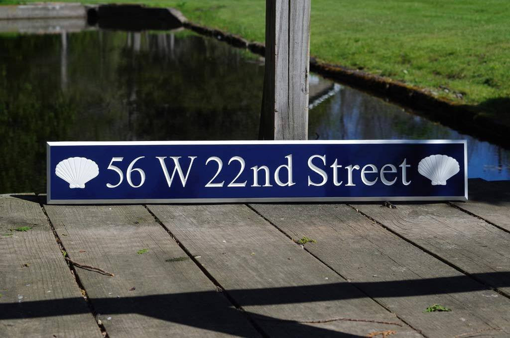 Custom Carved Quarterboard sign - Add your address, name, or place, and image (Q23) - The Carving Company