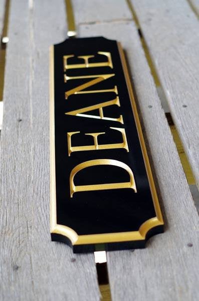 Custom Carved Quarterboard sign - Add your name, color  (Q16) - The Carving Company