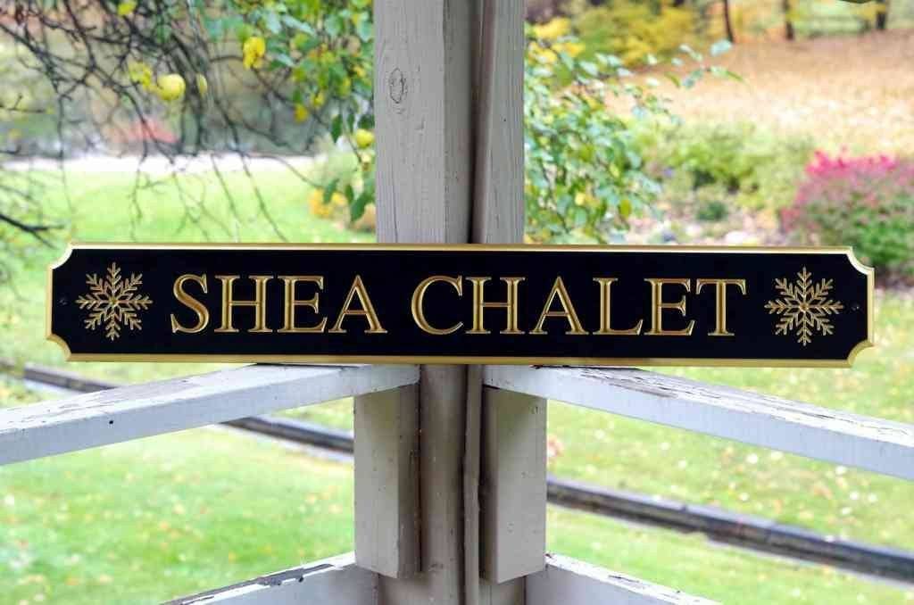 Custom Engraved  Quarterboard sign with Snowflake or other image - Add your name or place and image (Q53) - The Carving Company