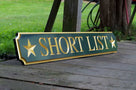 Custom Carved Quarterboard sign with star image - Add your name (Q26) - The Carving Company