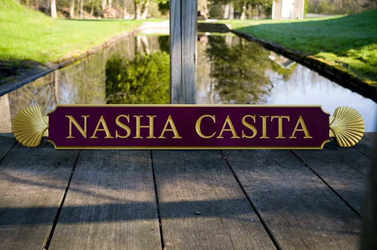 Nantucket Quarterboard Custom House Signs with Decorative Ends (Q19) - The Carving Company