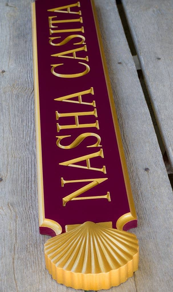 Nantucket Quarterboard Custom House Signs with Decorative Ends (Q19) - The Carving Company