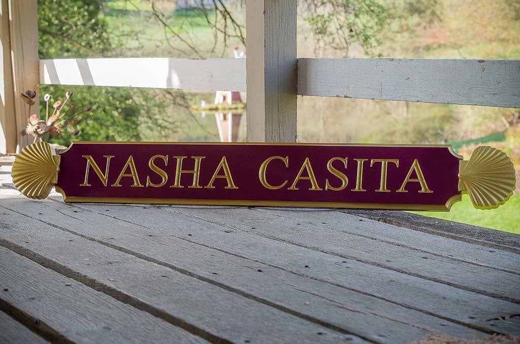 Nantucket Quarterboard Custom House Signs with Decorative Ends (Q19) - The Carving Company
