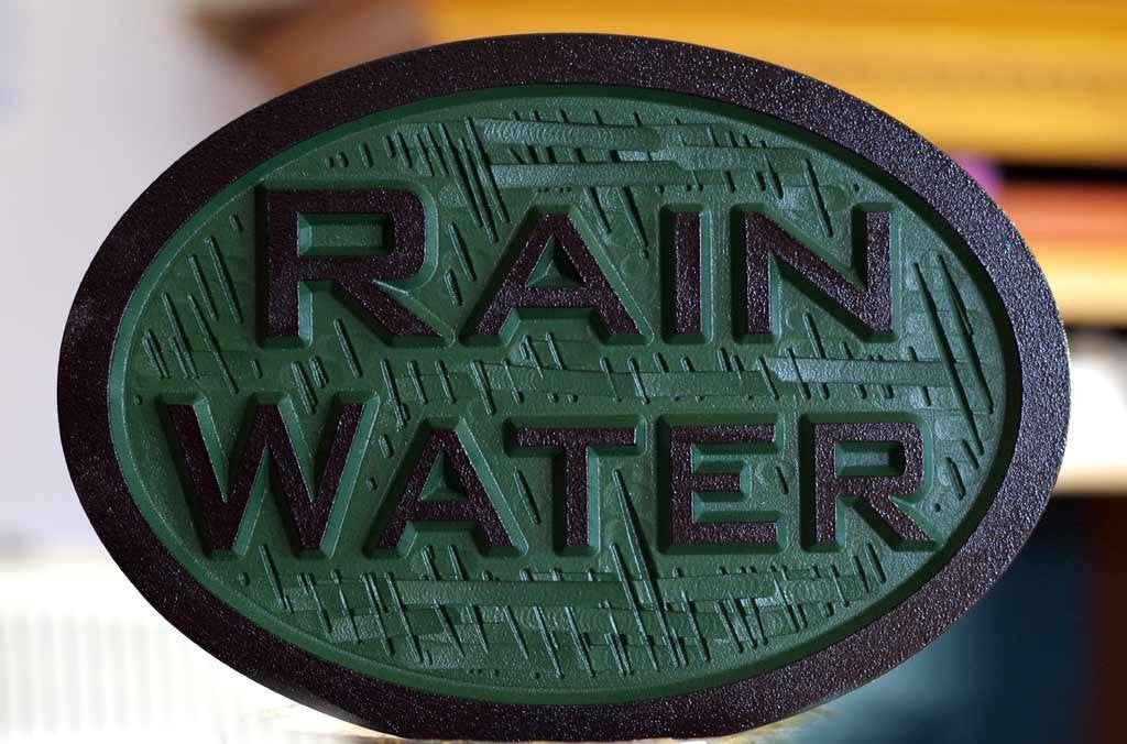 Carved Well Water notice Plaque- Irrigation Sign (LN24) - The Carving Company