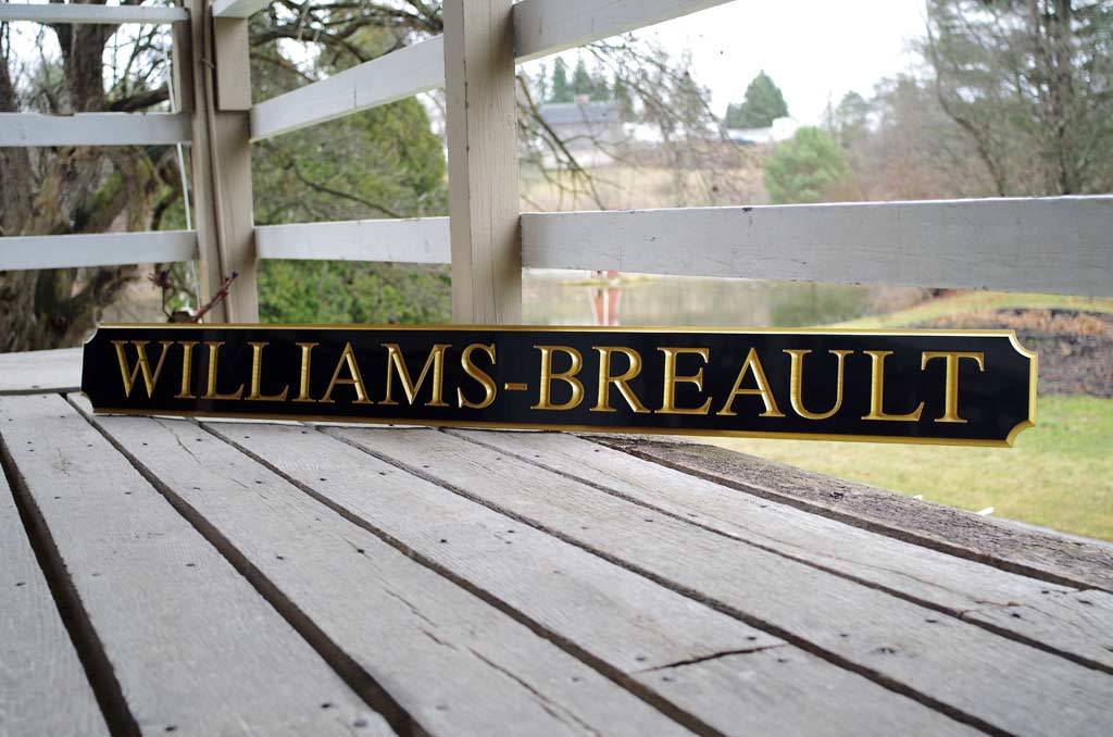 Custom Engraved Quarterboard sign - Add your name, color  (Q68) - The Carving Company